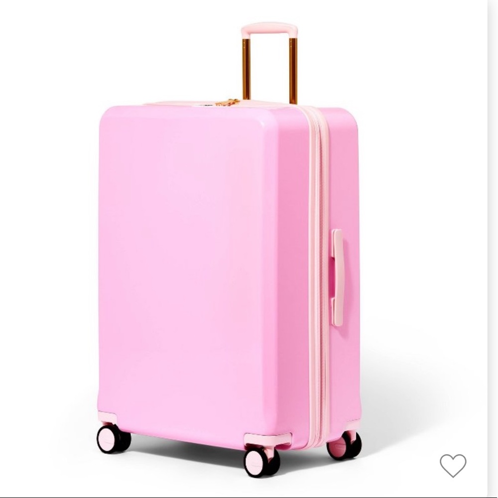 Stoney Clover Lane x Target 29” large pink spinner suitcase BNWT
